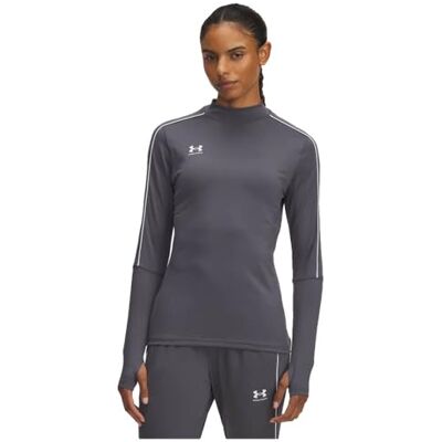 Under Armour Damen Challenger Midlayer, schnelltrocknendes Fußball Funktionsshirt mit Langen Ärmeln, geschmeidiger Pullover mit 1/4-Zip,Castlerock / / White,XL Under Armour Damen Challenger Midlayer, schnelltrocknendes Fußball Funktionsshirt mit Langen Ärmeln, geschmeidiger Pullover mit 1/4-Zip,Castlerock / / White,XL