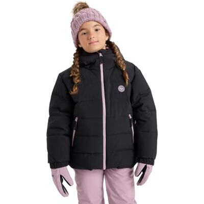 Roxy Snow Jacket Snowhill Puffy Girl Jacket Girl's Black 12 Roxy Snow Jacket Snowhill Puffy Girl Jacket Girl's Black 12