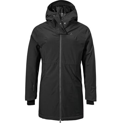 Schöffel Damen Ins Parka Style Crivat WMS, wasserdichte und atmungsaktive Winterjacke, komprimierbarer, leichter Parka mit nachhaltiger Wattierung, black, 36 Schöffel Damen Ins Parka Style Crivat WMS, wasserdichte und atmungsaktive Winterjacke, komprimierbarer, leichter Parka mit nachhaltiger Wattierung, black, 36