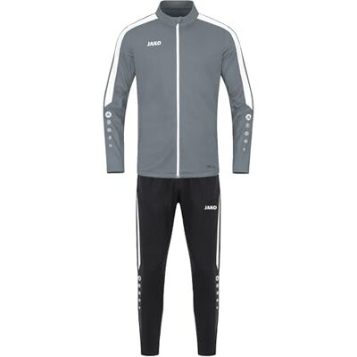 JAKO Kinder Trainingsanzug Polyester Power, Steingrau, 164 JAKO Kinder Trainingsanzug Polyester Power, Steingrau, 164