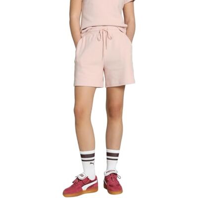 Puma Damen Her High-Waist 5" Gestrickte Shorts, Rose Quartz, L EU Puma Damen Her High-Waist 5" Gestrickte Shorts, Rose Quartz, L EU
