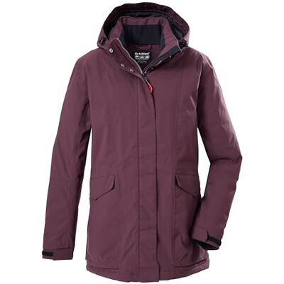 Killtec Damen Funktionjacke/Outdoorjacke wasserdicht mit abzippbarer Kapuze Damen Jacke, dunkelpflaume, 44, 43285-000 Killtec Damen Funktionjacke/Outdoorjacke wasserdicht mit abzippbarer Kapuze Damen Jacke, dunkelpflaume, 44, 43285-000