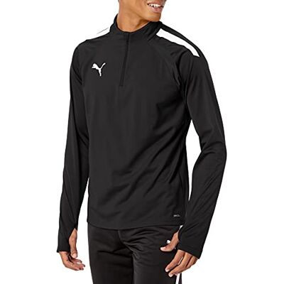 Puma Herren TeamLIGA 1/4 Zip Top, Schwarz/Weiß, Large Puma Herren TeamLIGA 1/4 Zip Top, Schwarz/Weiß, Large