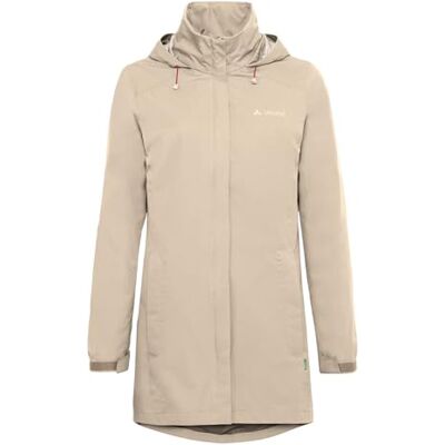 VAUDE Damen Regenjacke Escape Parka, wasserdichter Regen-Parka, atmungsaktiv und winddicht, linen, 34 VAUDE Damen Regenjacke Escape Parka, wasserdichter Regen-Parka, atmungsaktiv und winddicht, linen, 34