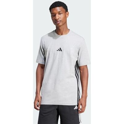 Adidas Basic Grau & Schwarz Rundhals-T-Shirt - Sportswear Adidas Basic Grau & Schwarz Rundhals-T-Shirt - Sportswear