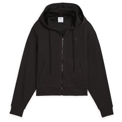Puma Mädchen HER Comfort Crop Full-Zip Hoodie Hooded Sweatshirt, Black, S Puma Mädchen HER Comfort Crop Full-Zip Hoodie Hooded Sweatshirt, Black, S