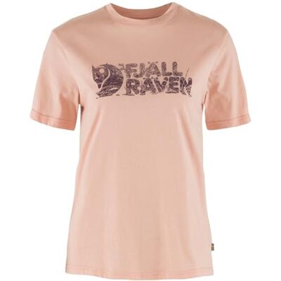 Fjällräven Damen Lush Logo T-Shirt, Chalk Rose, S Fjällräven Damen Lush Logo T-Shirt, Chalk Rose, S