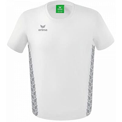 Erima Herren Essential Team Sport T-Shirt (2082211), weiß/Monument Grey, XL Erima Herren Essential Team Sport T-Shirt (2082211), weiß/Monument Grey, XL