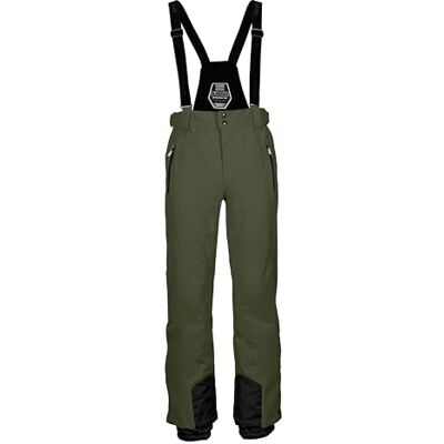 Killtec Herren Skihose/Funktionshose mit abnehmbaren Trägern, Kantenschutz und Schneefang KSW 100 ENOSH MN SKI PNTS, waldgrün, L, 43431-000 Killtec Herren Skihose/Funktionshose mit abnehmbaren Trägern, Kantenschutz und Schneefang KSW 100 ENOSH MN SKI PNTS, waldgrün, L, 43431-000