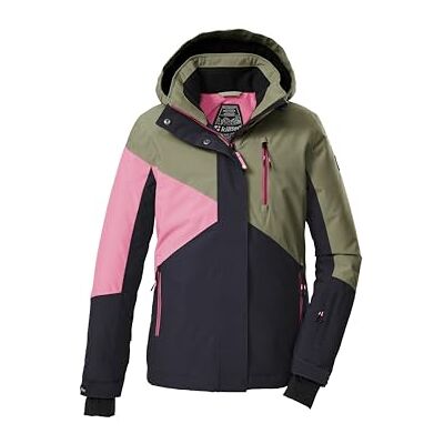 Killtec Mädchen Skijacke/Funktionsjacke mit Kapuze und Schneefang KSW 209 GRLS SKI JCKT, schwarz blau/sage/hell himbeere, 152, 43563-000 Killtec Mädchen Skijacke/Funktionsjacke mit Kapuze und Schneefang KSW 209 GRLS SKI JCKT, schwarz blau/sage/hell himbeere, 152, 43563-000
