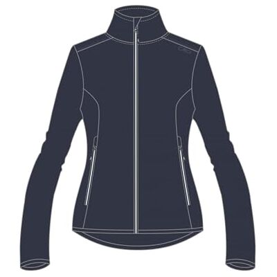 CMP Damen Giacca In Pile Highloft Da Donna Jacke, Antracite-Bianco, M EU CMP Damen Giacca In Pile Highloft Da Donna Jacke, Antracite-Bianco, M EU