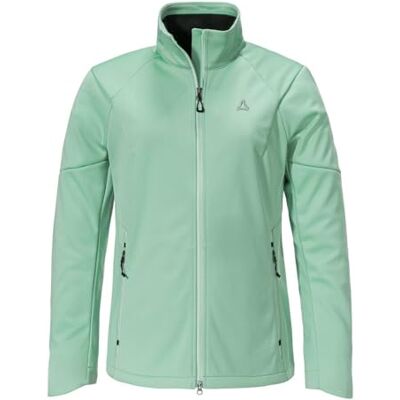 Schöffel Damen Softshell Jk Style Fracon WMS, wind- und wasserabweisende Herbstjacke mit warmer Innenseite, leichte Wanderjacke mit 2-Wege-Stretch, gem jade, 36 Schöffel Damen Softshell Jk Style Fracon WMS, wind- und wasserabweisende Herbstjacke mit warmer Innenseite, leichte Wanderjacke mit 2-Wege-Stretch, gem jade, 36
