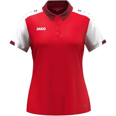JAKO Damen Poloshirt Dynamic, rot/weiß/dunkelrot, M JAKO Damen Poloshirt Dynamic, rot/weiß/dunkelrot, M