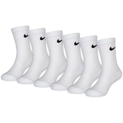 NIKE Unisex Kinder Colorful Pack Crew Socken, Weiß, 5-7 Jahre EU NIKE Unisex Kinder Colorful Pack Crew Socken, Weiß, 5-7 Jahre EU