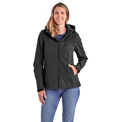 Killtec Damen Softshelljacke Softshell Jacke mit abzippbarer Kapuze Damen Softshelljacke wasserabweisend, Winddicht, atmungsaktiv 00200-schwarz 50 Killtec Damen Softshelljacke Softshell Jacke mit abzippbarer Kapuze Damen Softshelljacke wasserabweisend, Winddicht, atmungsaktiv 00200-schwarz 50