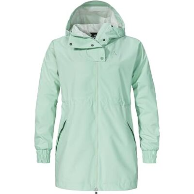 Schöffel Damen Parka Style Bohorok WMS, wasserdichter Regenparka aus recyceltem Material, atmungsaktive Allwetterjacke mit Oversize-Passform Schöffel Damen Parka Style Bohorok WMS, wasserdichter Regenparka aus recyceltem Material, atmungsaktive Allwetterjacke mit Oversize-Passform