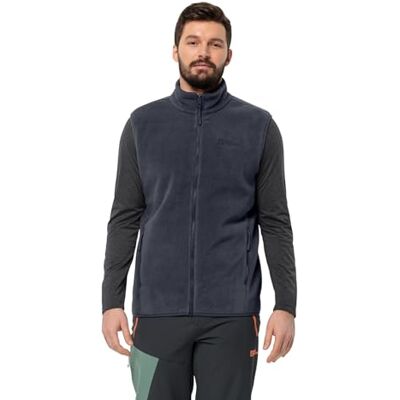 Jack Wolfskin Herren Waldsteig Fz Vest M Fleece Weste, Schwarz, L EU Jack Wolfskin Herren Waldsteig Fz Vest M Fleece Weste, Schwarz, L EU
