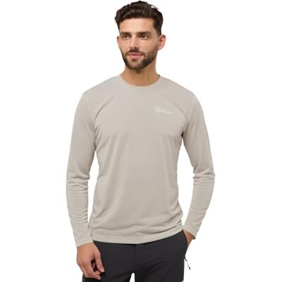 Jack Wolfskin Herren Vonnan Ls M T-Shirt, Pale Sand, S EU Jack Wolfskin Herren Vonnan Ls M T-Shirt, Pale Sand, S EU