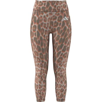Adidas Women's Optime Essentials Workout Leopard 7/8 Leggings, wonder alumina/chalky brown, XL Adidas Women's Optime Essentials Workout Leopard 7/8 Leggings, wonder alumina/chalky brown, XL