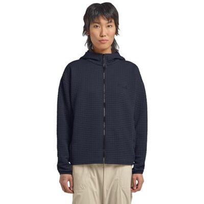 Jack Wolfskin Damen Sweatjacke mit Kapuze und Reißverschluss Mogari Hooded Full Zip atmungsaktiv leicht warm elastisch für Frauen Outdoor und Alltag Jack Wolfskin Damen Sweatjacke mit Kapuze und Reißverschluss Mogari Hooded Full Zip atmungsaktiv leicht warm elastisch für Frauen Outdoor und Alltag