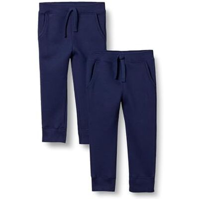 Amazon Essentials Mädchen Jogginghosen, 2er-Pack, Marineblau, 6-7 Jahre Amazon Essentials Mädchen Jogginghosen, 2er-Pack, Marineblau, 6-7 Jahre