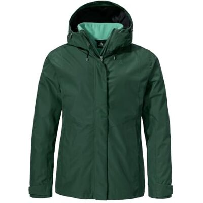 Schöffel Damen 3in1 Jacket Style Okere WMS, wasserdichte, atmungsaktive Outdoorjacke mit herausnehmbarer Fleecejacke, dark jade, 36 Schöffel Damen 3in1 Jacket Style Okere WMS, wasserdichte, atmungsaktive Outdoorjacke mit herausnehmbarer Fleecejacke, dark jade, 36