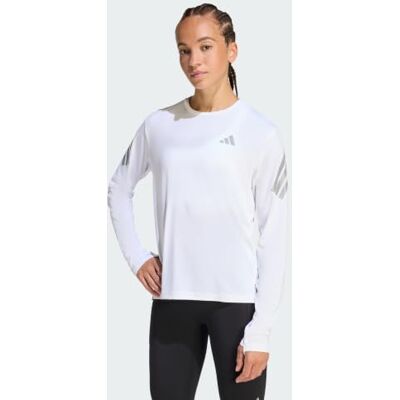 Adidas Damen Adi365 Running Climacool Iconic Long Sleeve Shirt, White, XS Adidas Damen Adi365 Running Climacool Iconic Long Sleeve Shirt, White, XS
