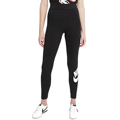 NIKE Damen W Nsw Essntl Lggng Futura Hr Leggings, Black/(White), XL EU NIKE Damen W Nsw Essntl Lggng Futura Hr Leggings, Black/(White), XL EU
