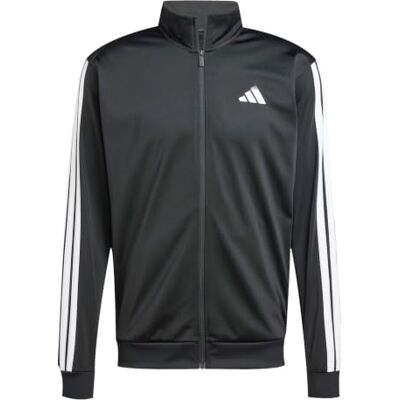Adidas Herren 3 Stripes Tricot Regular Track Top Sweatshirt, Black, XS Adidas Herren 3 Stripes Tricot Regular Track Top Sweatshirt, Black, XS