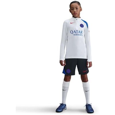 NIKE Paris Saint-Germain Strike Third Dri-Fit Total 90 Fußball-Drill-Oberteil Aus Strickmaterial Für Ältere Kinder, White/Hyper Royal/Global Red, HM4159-101, L NIKE Paris Saint-Germain Strike Third Dri-Fit Total 90 Fußball-Drill-Oberteil Aus Strickmaterial Für Ältere Kinder, White/Hyper Royal/Global Red, HM4159-101, L