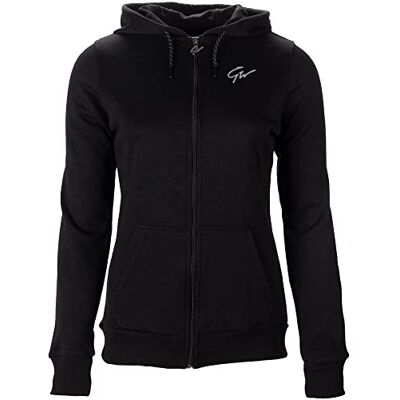 Gorilla Wear Pixley Zipped Hoodie schwarz leicht funktionell Oberteil Pullover mit Logo Reissverschluss zum Sport Alltag Freizeit Workout Training bequem atmungsaktiv aus Baumwolle Polyester, M Gorilla Wear Pixley Zipped Hoodie schwarz leicht funktionell Oberteil Pullover mit Logo Reissverschluss zum Sport Alltag Freizeit Workout Training bequem atmungsaktiv aus Baumwolle Polyester, M