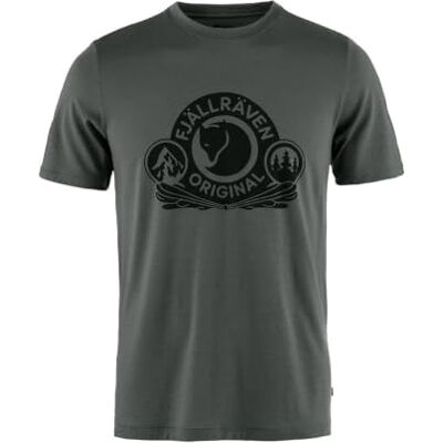 Fjällräven Herren Abisko Wool Classic SS T-Shirt, Basalt, XL Fjällräven Herren Abisko Wool Classic SS T-Shirt, Basalt, XL