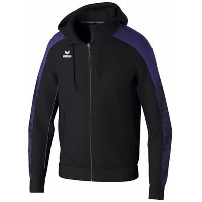 Erima Herren EVO STAR Trainingsjacke mit Kapuze (1032407), schwarz/ultra violet, S Erima Herren EVO STAR Trainingsjacke mit Kapuze (1032407), schwarz/ultra violet, S