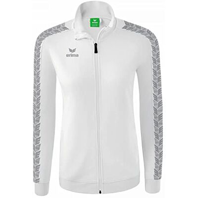 Erima Damen Essential Team Tracktop Jacke (2032216), weiß/monument grey, 38 Erima Damen Essential Team Tracktop Jacke (2032216), weiß/monument grey, 38