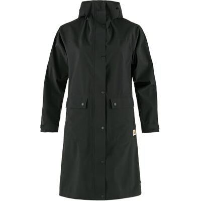 Fjällräven Damen Vardag Rain Parka, Black, XXS Fjällräven Damen Vardag Rain Parka, Black, XXS