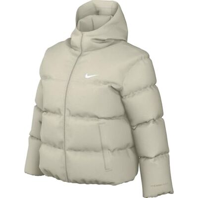 NIKE Damen W Nsw Tf Synfl Nk Clsc Pfr Jacke, Light Bone/White, XS NIKE Damen W Nsw Tf Synfl Nk Clsc Pfr Jacke, Light Bone/White, XS
