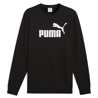 Puma Herren ESS No. 1 Logo Crew FL Crew-Sweatshirts, Black, Puma Herren ESS No. 1 Logo Crew FL Crew-Sweatshirts, Black,