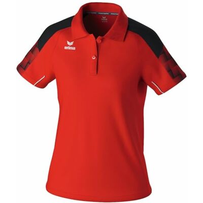 Erima Damen EVO Star Polo Shirt (1112412), rot/schwarz, 38 Erima Damen EVO Star Polo Shirt (1112412), rot/schwarz, 38