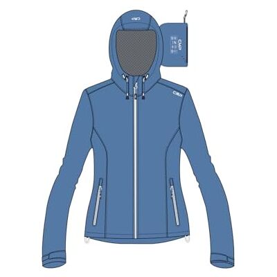 CMP Damen Feste Kapuze Reißfeste Regenjacke, Provence, 40 CMP Damen Feste Kapuze Reißfeste Regenjacke, Provence, 40