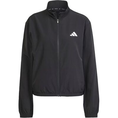 Adidas Damen Train Essentials 3-Stripes Woven Warm Up Sweatshirt, Black/White, XXL Adidas Damen Train Essentials 3-Stripes Woven Warm Up Sweatshirt, Black/White, XXL