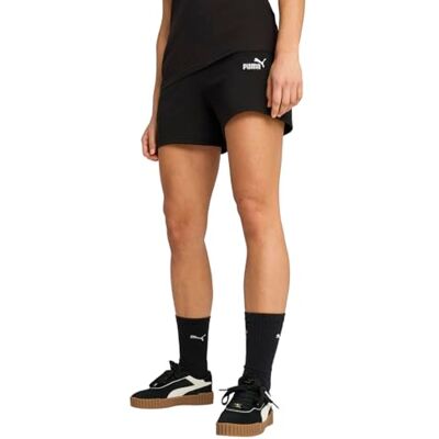 Puma Damen Essentials Small No. 1 Logo High-Waist-Shorts S, Black Puma Damen Essentials Small No. 1 Logo High-Waist-Shorts S, Black