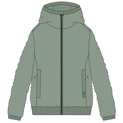 CMP Damen Teddyfell Jacke mit fester Kapuze, Mineral, 42 CMP Damen Teddyfell Jacke mit fester Kapuze, Mineral, 42
