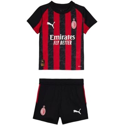 A.C. Milan Minikit Rennen Home, Saison 2025/2026, Set aus T-Shirt und Shorts für Fußball, offizielles Produkt, Jungen, 4 Jahre A.C. Milan Minikit Rennen Home, Saison 2025/2026, Set aus T-Shirt und Shorts für Fußball, offizielles Produkt, Jungen, 4 Jahre