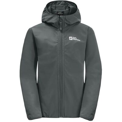 Jack Wolfskin Unisex Kinder Solyd Softshelljacke, Slate Green, 128 EU Jack Wolfskin Unisex Kinder Solyd Softshelljacke, Slate Green, 128 EU