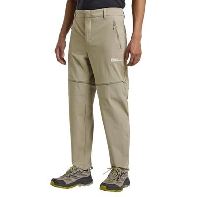 Jack Wolfskin Herren Hikeout Zip Off Pants M Wanderhose, Stone, 46 EU Jack Wolfskin Herren Hikeout Zip Off Pants M Wanderhose, Stone, 46 EU
