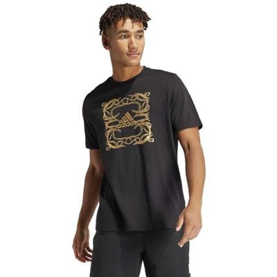 Adidas Herren Metallic Graphic Tee, Black, M Adidas Herren Metallic Graphic Tee, Black, M