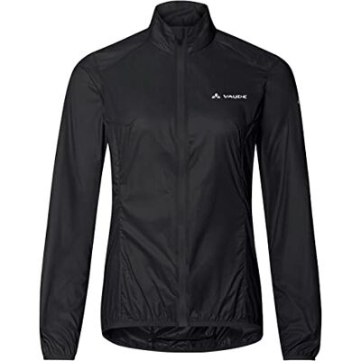 VAUDE Damen Matera Air Jacket, Leichte Windjacke, winddicht, atmungsaktiv & wasserabweisend, kleines Packmaß, Passform: Slim fit, black, 46 VAUDE Damen Matera Air Jacket, Leichte Windjacke, winddicht, atmungsaktiv & wasserabweisend, kleines Packmaß, Passform: Slim fit, black, 46