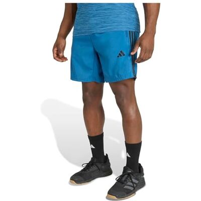 Adidas Herren Workout Essentials Base 3 Stripes Woven Short 7 Inches Shorts, Dusky Petrol/Black, XXL Adidas Herren Workout Essentials Base 3 Stripes Woven Short 7 Inches Shorts, Dusky Petrol/Black, XXL