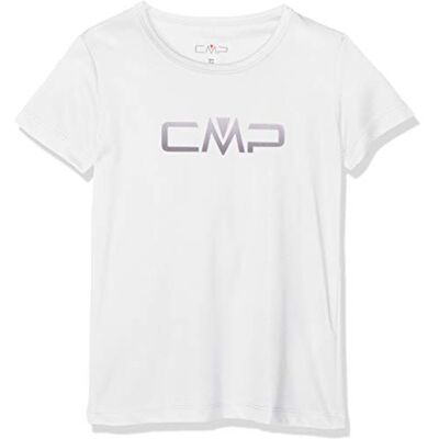 CMP Mädchen T-Shirt, Bianco, 128, 39T5675P CMP Mädchen T-Shirt, Bianco, 128, 39T5675P