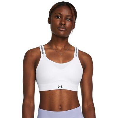 Under Armour Damen UA Infinity High Bra, atmungsaktiver Sport BH für hohe Belastungen beim Laufen, unterstützendes Sport Bustier mit Schaumstoffpolstern Under Armour Damen UA Infinity High Bra, atmungsaktiver Sport BH für hohe Belastungen beim Laufen, unterstützendes Sport Bustier mit Schaumstoffpolstern
